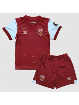 West Ham United Heimtrikotsatz für Kinder 2023-24 Kurzarm (+ Kurze Hosen)